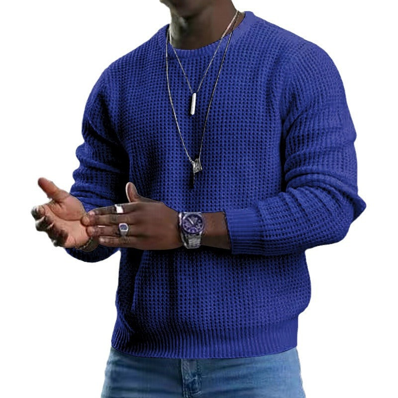 Herren gestrickter Pullover mit strukturierter Oberfläche Aliams