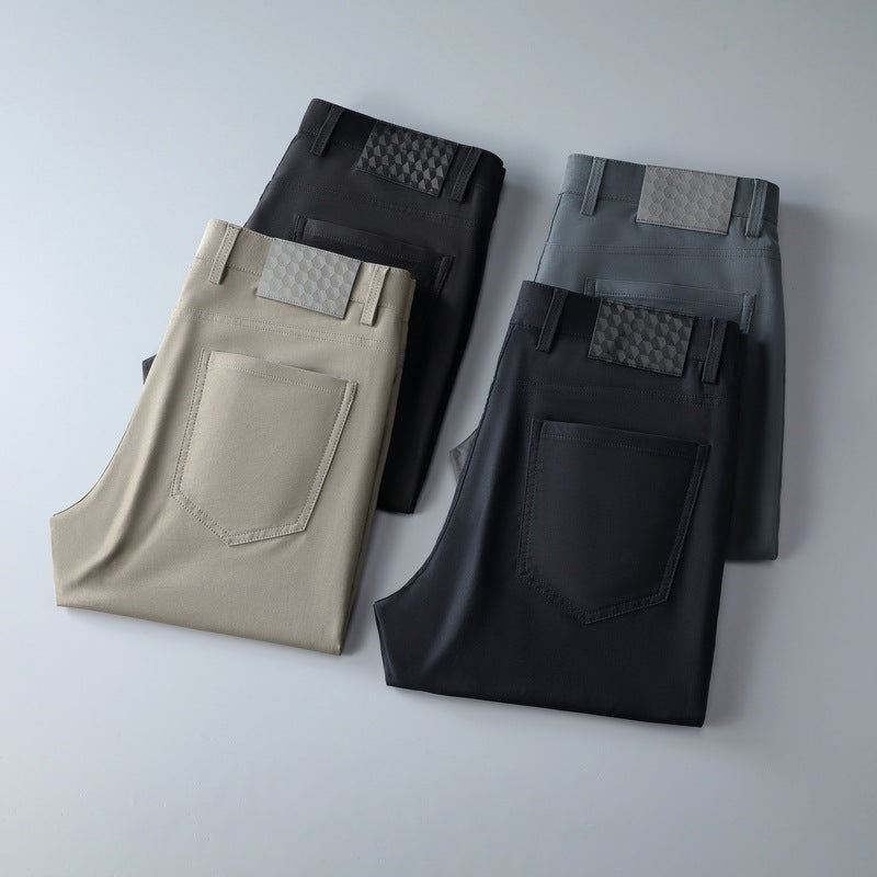 Herren elegante Slim-Fit Jeanshose mit hohem Tragekomfort und flexibler Bundverstellung Aliams