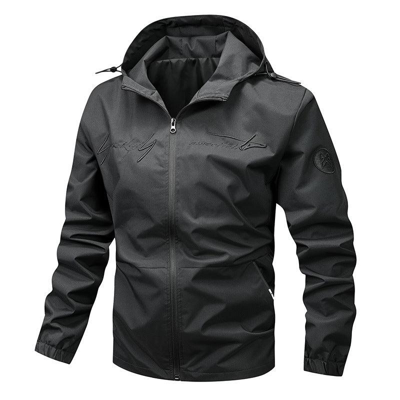 Herren wetterfeste Leichtjacke mit innovativem Kapuzensystem Aliams