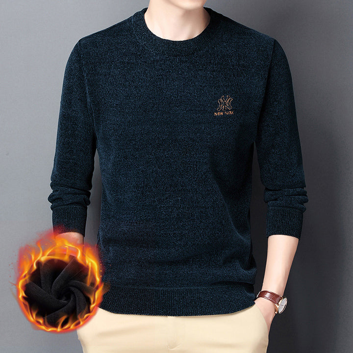 Herren hochwertiger Rundhals-Pullover aus weichem, wärmendem Material Aliams