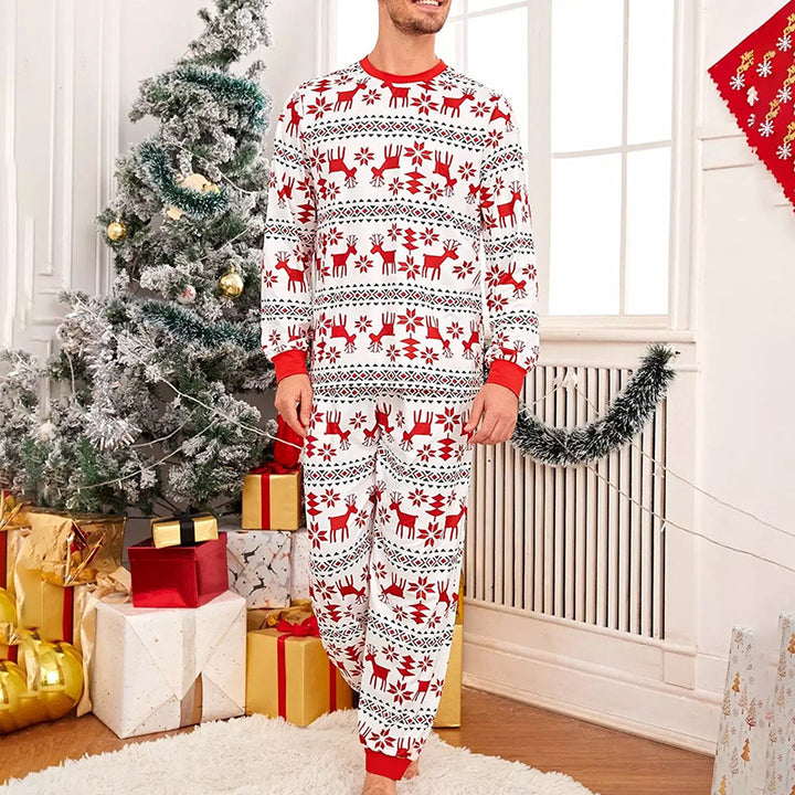 Herren Weihnachts-Pyjama mit winterlichem Muster Aliams