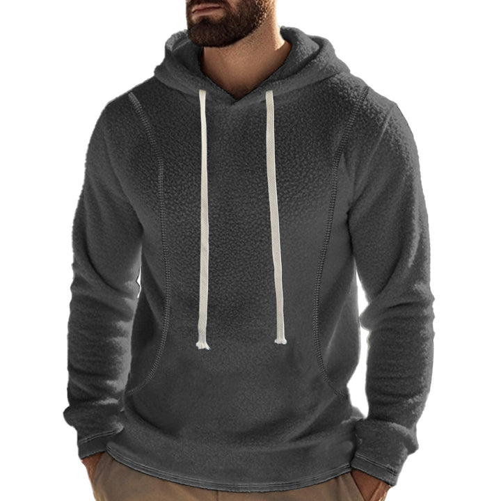 Herren weicher Fleece-Hoodie mit Schneeschutz und kontrastierenden Säumen Aliams