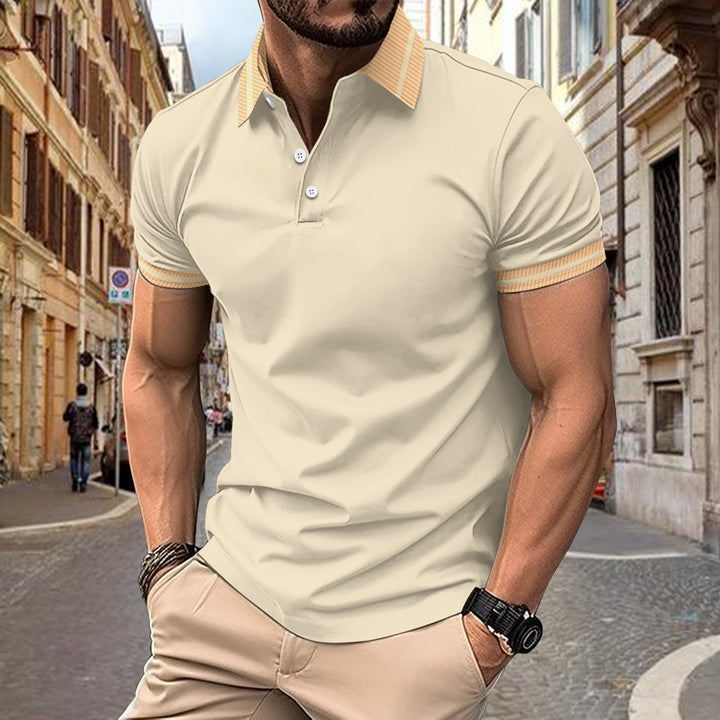 Stylisches Performance-Polo für Herren mit kontrastierenden Kragen Aliams