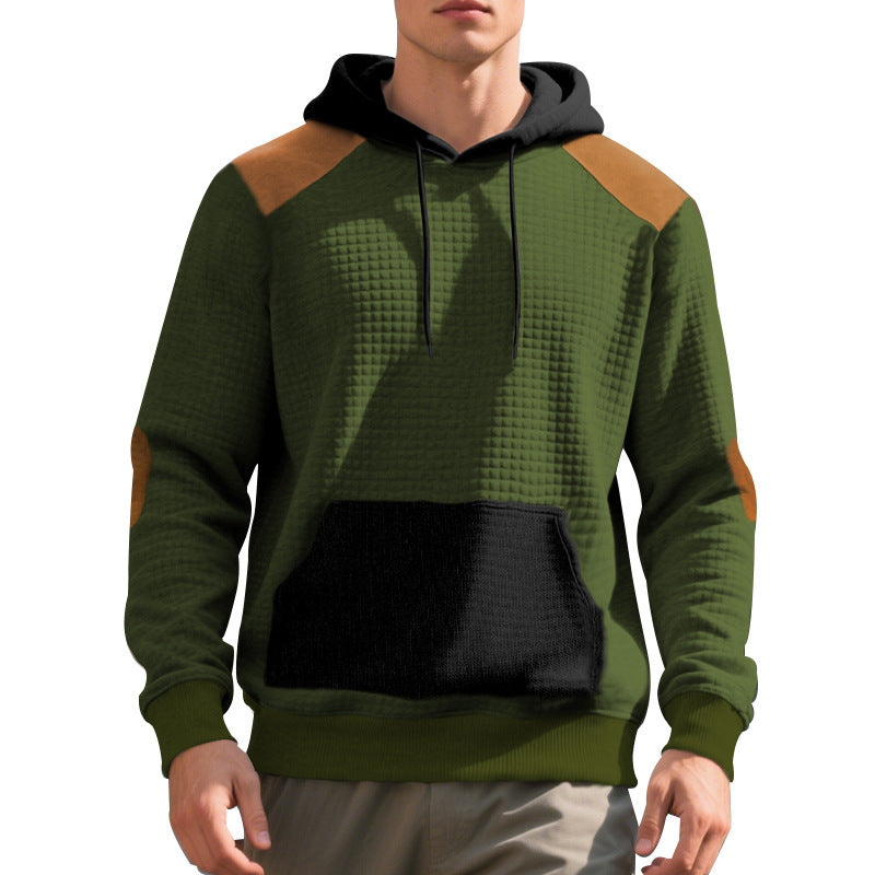 Herren Kapuzenpullover mit strukturiertem Design und Kontrastbesätzen Aliams