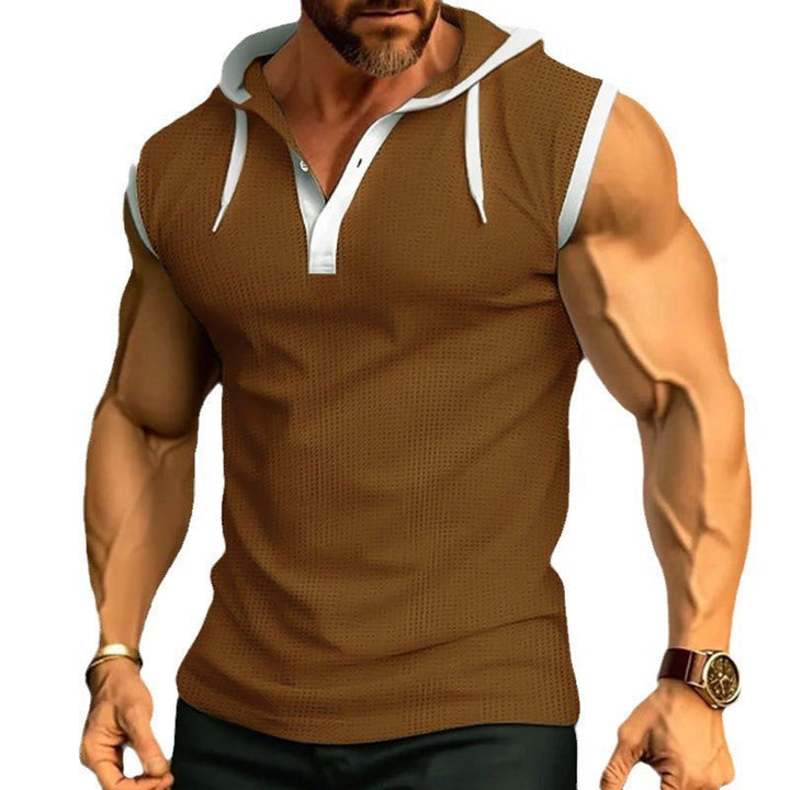 Herren ärmelloses Poloshirt mit modernem Schnitt und strukturiertem Design Aliams