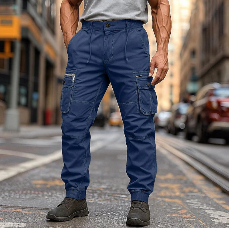 Herren Cargo-Hose mit mehrfachen Taschen und flexibler Passform Aliams