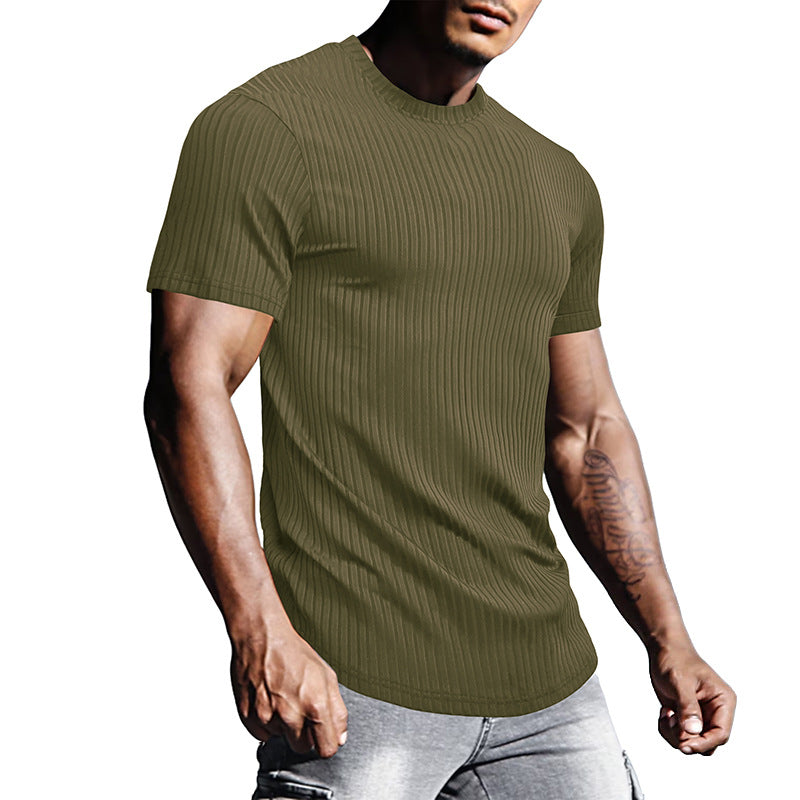 Herren Fitted Rundhalsshirt mit strukturiertem Design und atmungsaktivem Material Aliams