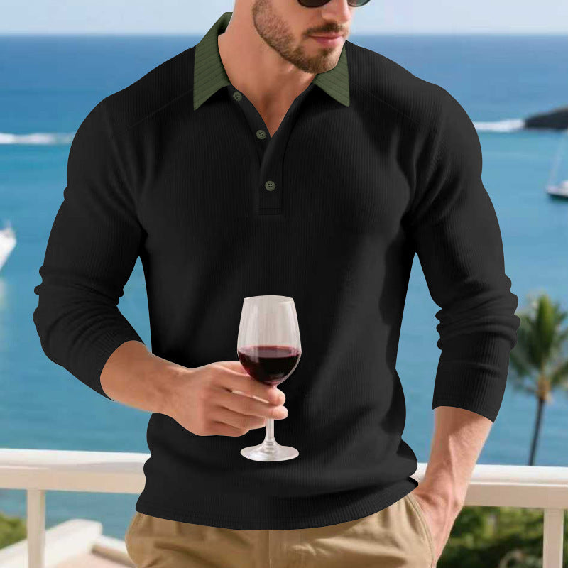 Herren stilvoller Poloshirt mit strukturiertem Design Aliams