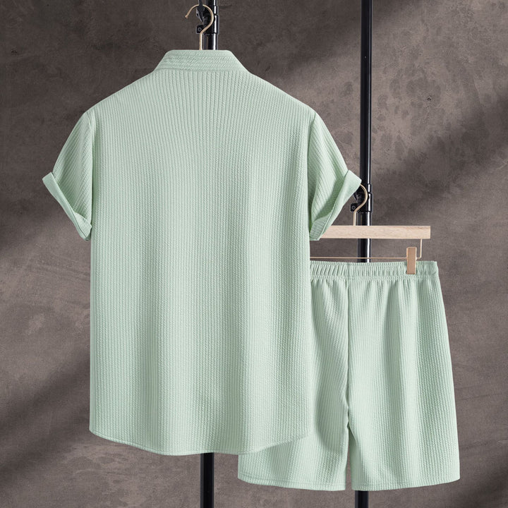 Herren Freizeitoberteil mit bequemen Shorts im strukturierten Design Aliams