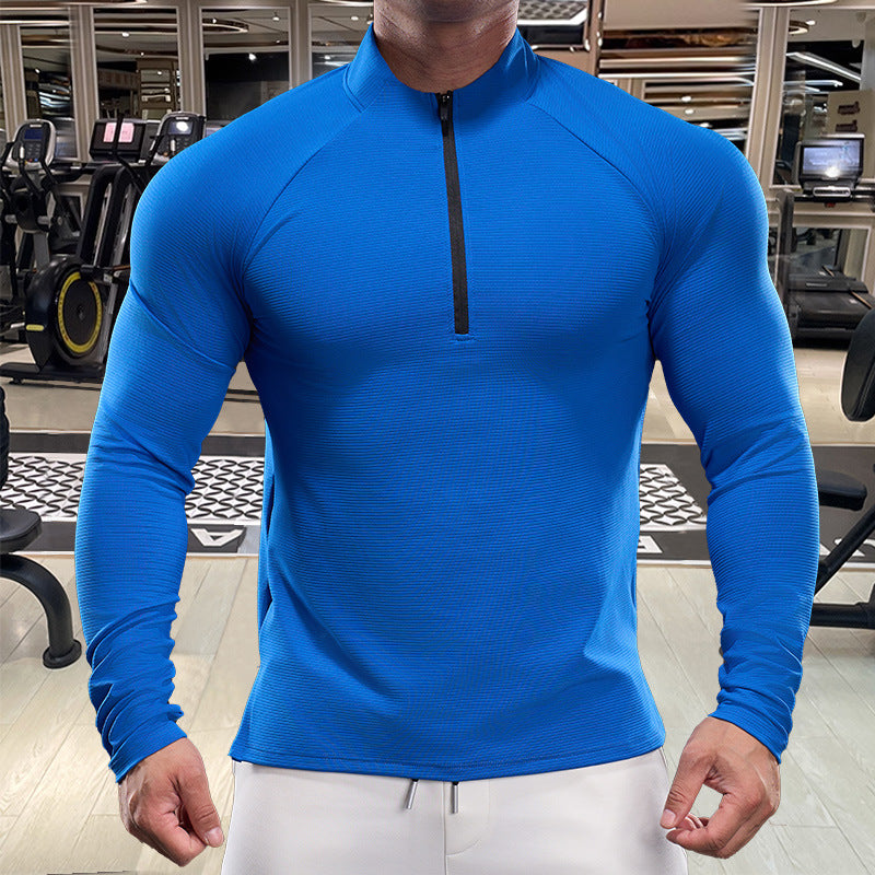 Herren Sportliches Funktionsoberteil mit kurzem Reißverschluss Aliams