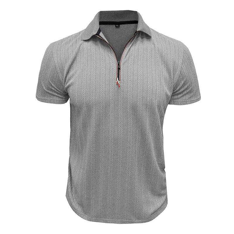 Herren Kurzarm Poloshirt mit hohem Kragen Aliams