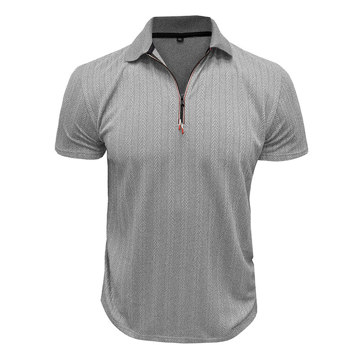 Herren Kurzarm Poloshirt mit hohem Kragen Aliams