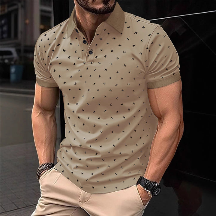 Herren Polohemd mit modernem floralem Design und hochwertiger Baumwollqualität Aliams