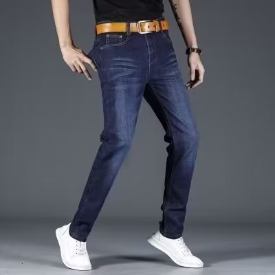 Herren Slim Fit Jeans mit elastischem Bund und modernen Akzenten Aliams