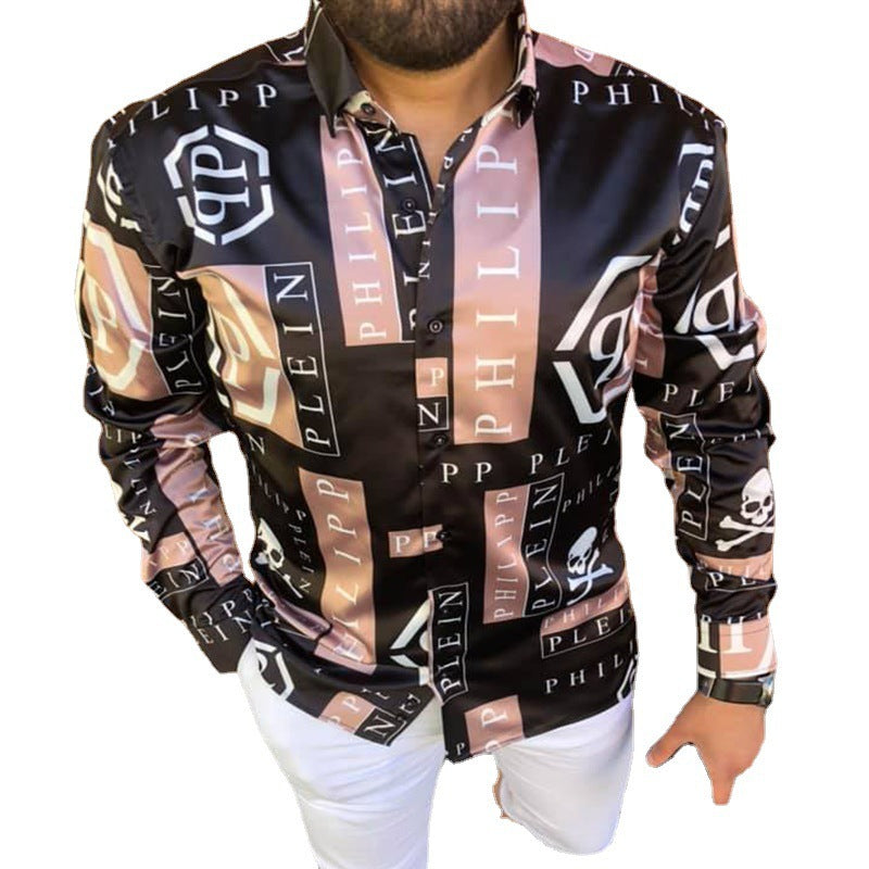 Herren Elegantes Hemd mit auffälligem Tierdruck und floralem Design Aliams