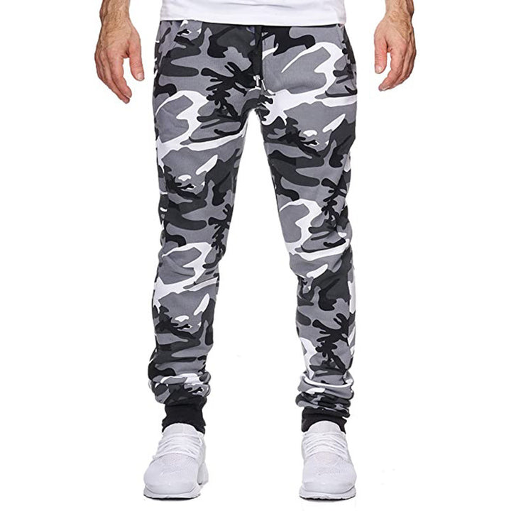 Herren Cargohose mit trendigem Camouflage-Design und elastischem Bund Aliams