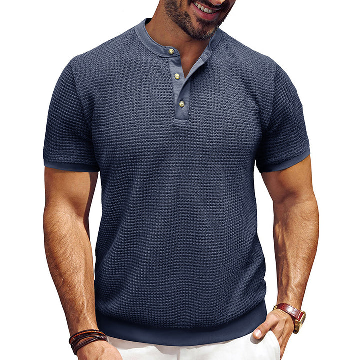 Herren Kurzarm-Shirt mit Knopfleiste Aliams