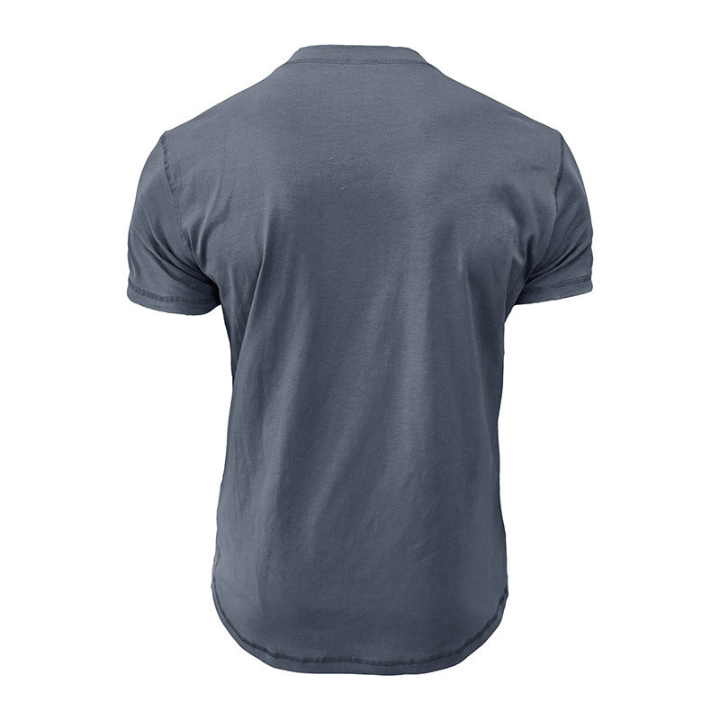 Herren Henley-T-Shirt mit Knopfleiste und modernem Schnitt Aliams