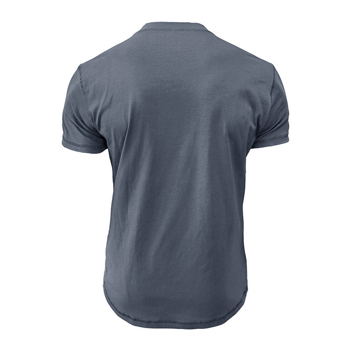 Herren Henley-T-Shirt mit Knopfleiste und modernem Schnitt Aliams