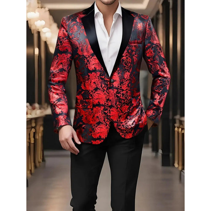 Herren Edler Smoking-Blazer mit floralem Design Aliams