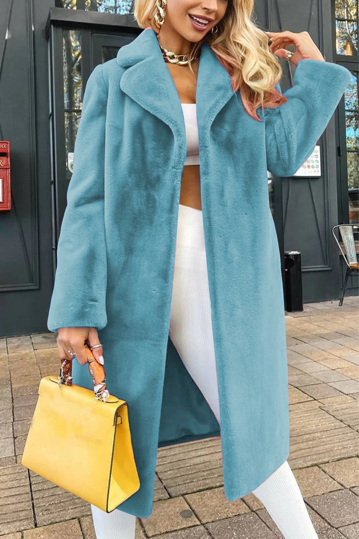 Damen elegante Fleecejacke mit modernem Schnitt und großzügigen Taschen Aliams