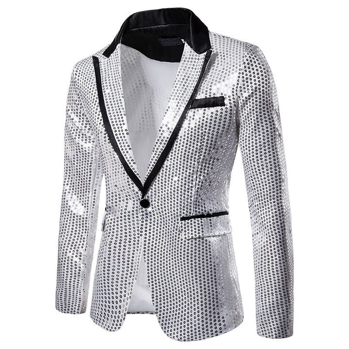 Herren Glamouröser Pailletten-Blazer mit schimmerndem Design Aliams