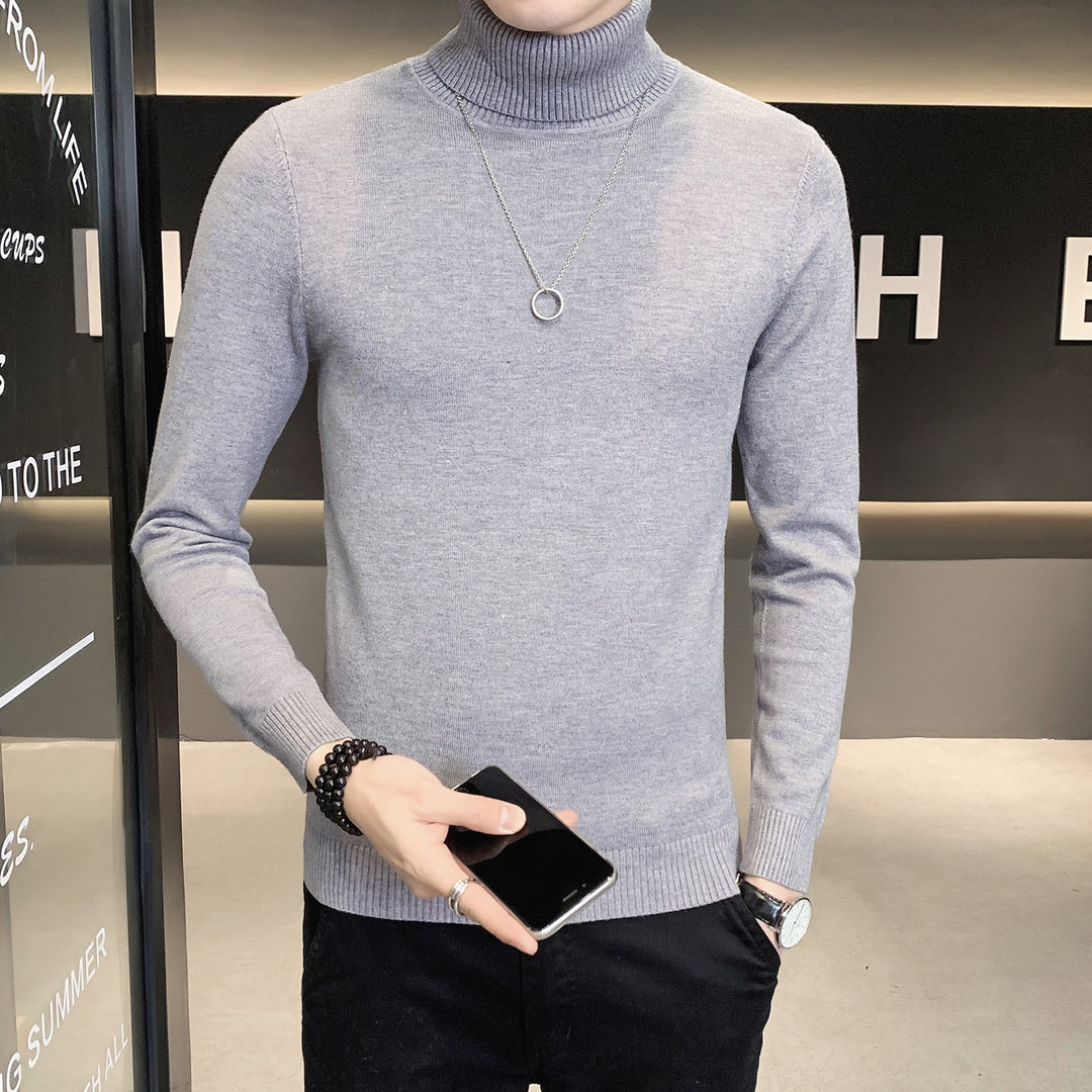 Herren Pullover mit hohem Kragen aus weicher Strickware Aliams