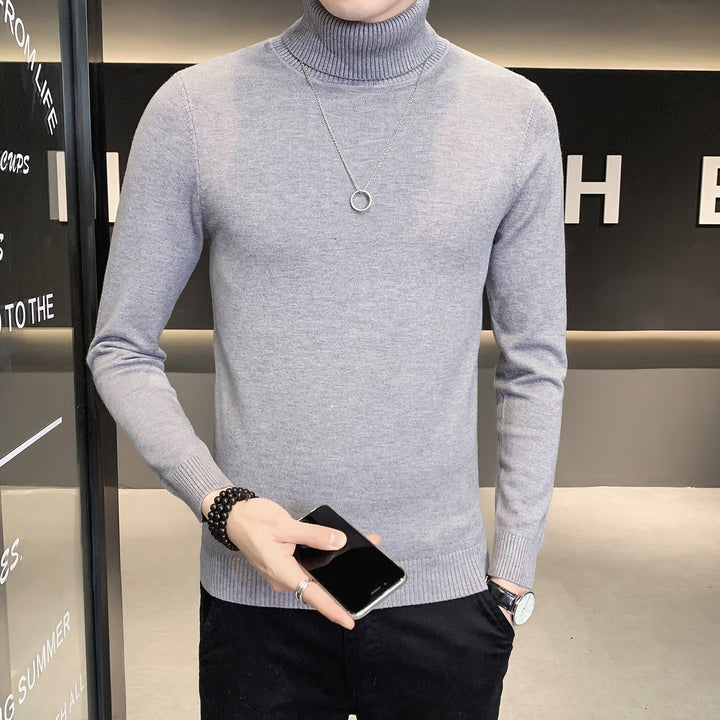 Herren Pullover mit hohem Kragen aus weicher Strickware Aliams