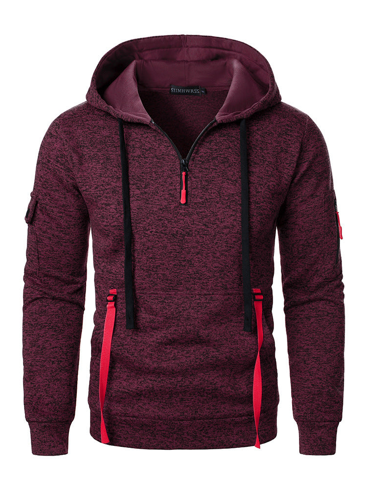 Herren sportlicher Hoodie mit atmungsaktiven Einsätzen und praktischen Reißverschlusstaschen Aliams