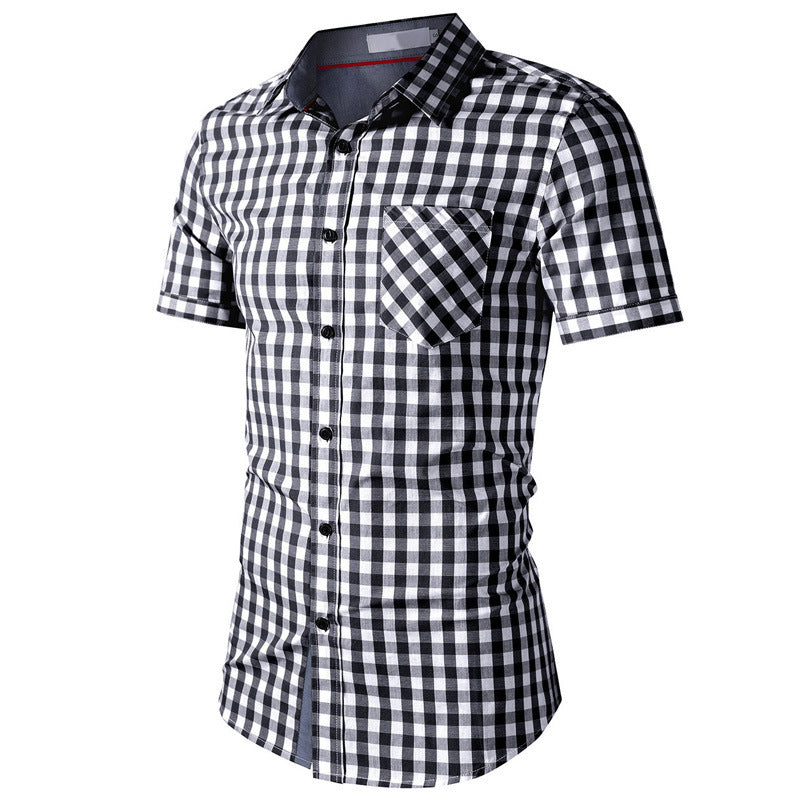 Herren Kurzarm-Hemd im klassischen Karodessin Aliams