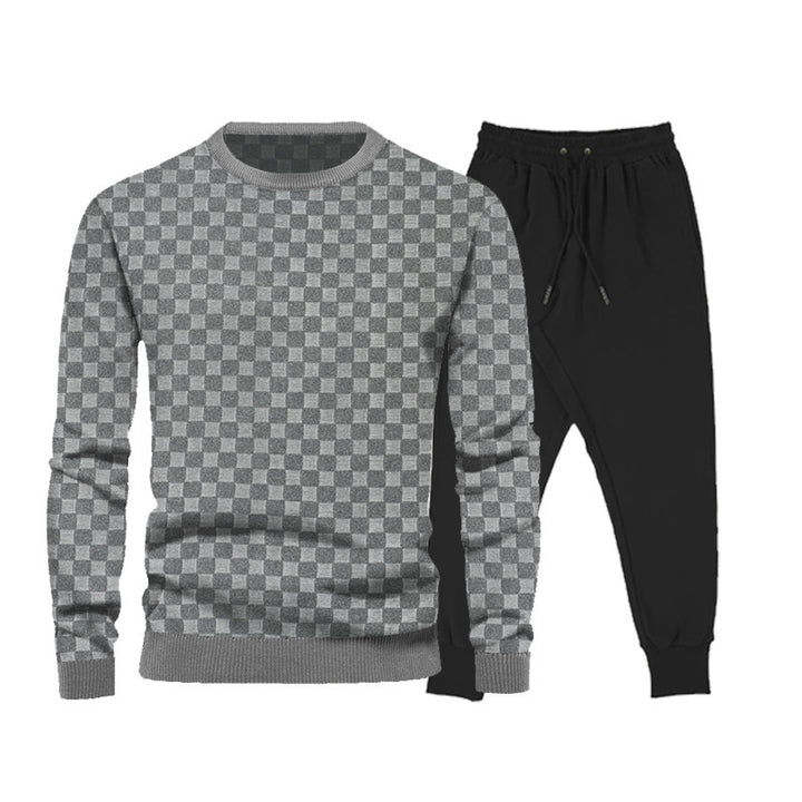 Herren Sportliches Komplettset mit strukturiertem Pullover und Jogginghose Aliams
