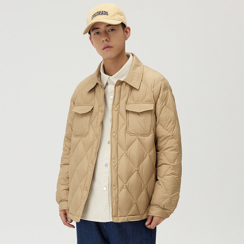 Herren gesteppte Übergangsjacke mit praktischen Taschen Aliams