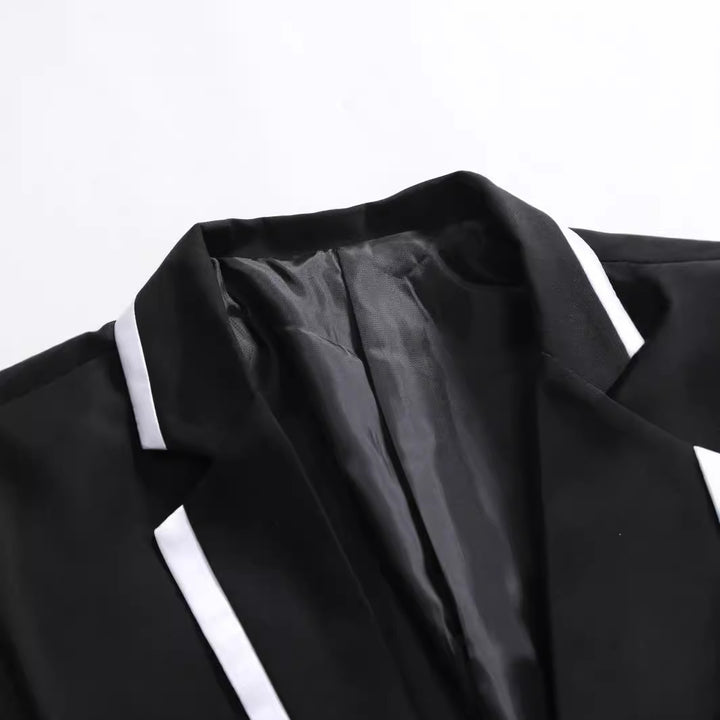Herren eleganter Anzug mit kontrastierendem Revers Aliams