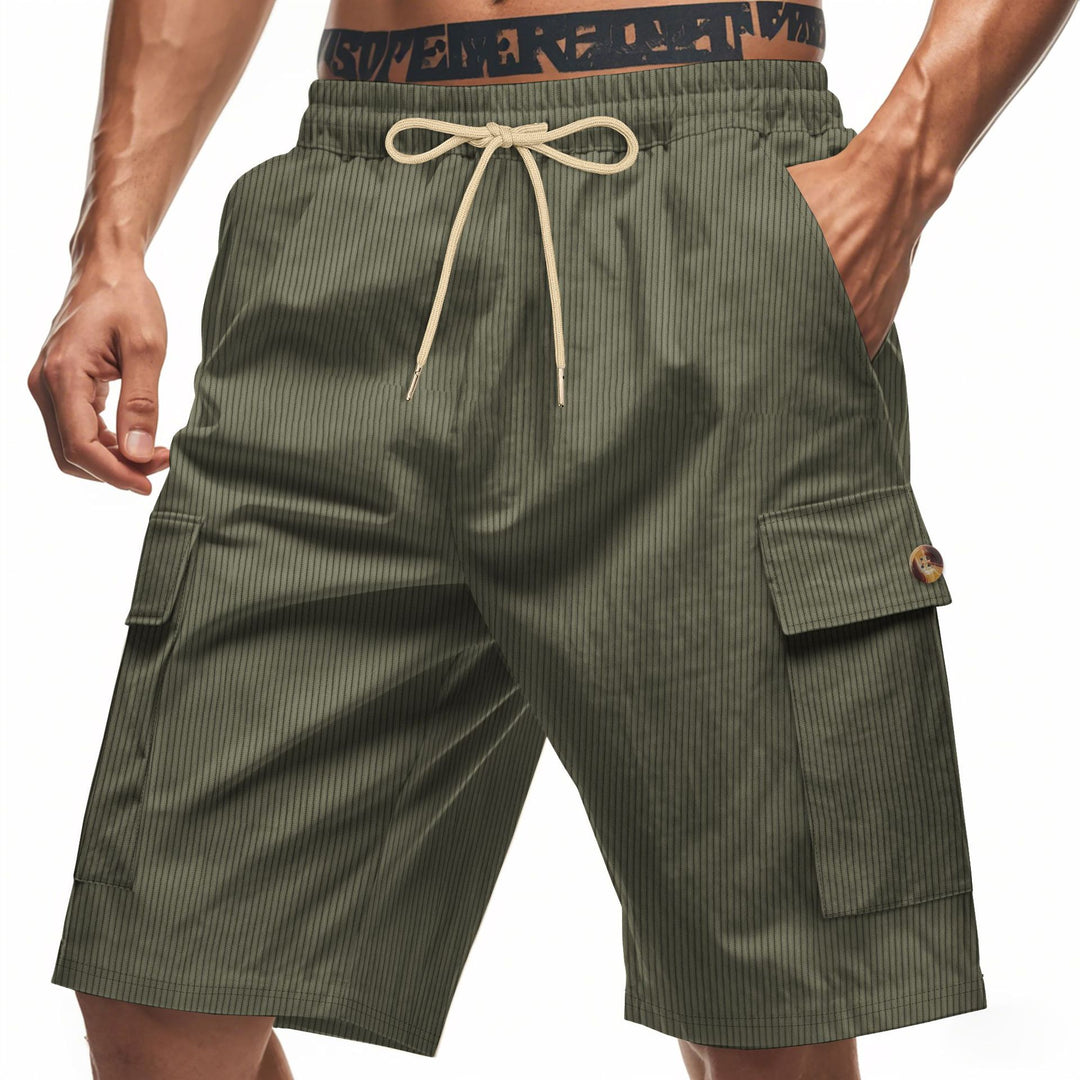 Herren Cargo-Shorts mit eleganten Streifen und praktischen Seitentaschen Aliams