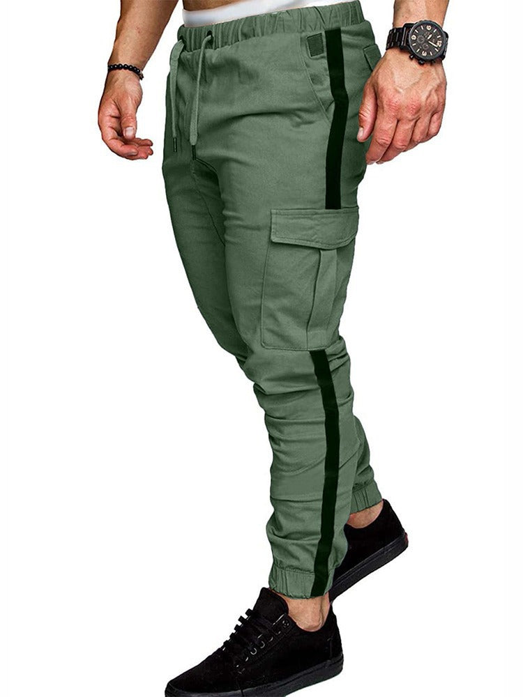 Herren Cargo-Hose mit elastischem Bund und vielseitigen Seitentaschen Aliams