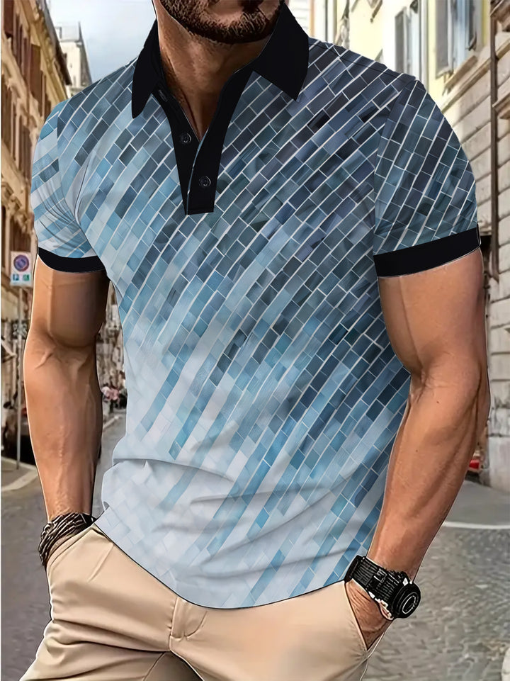 Herren Kurzarm Poloshirt mit exklusivem grafischem Design Aliams