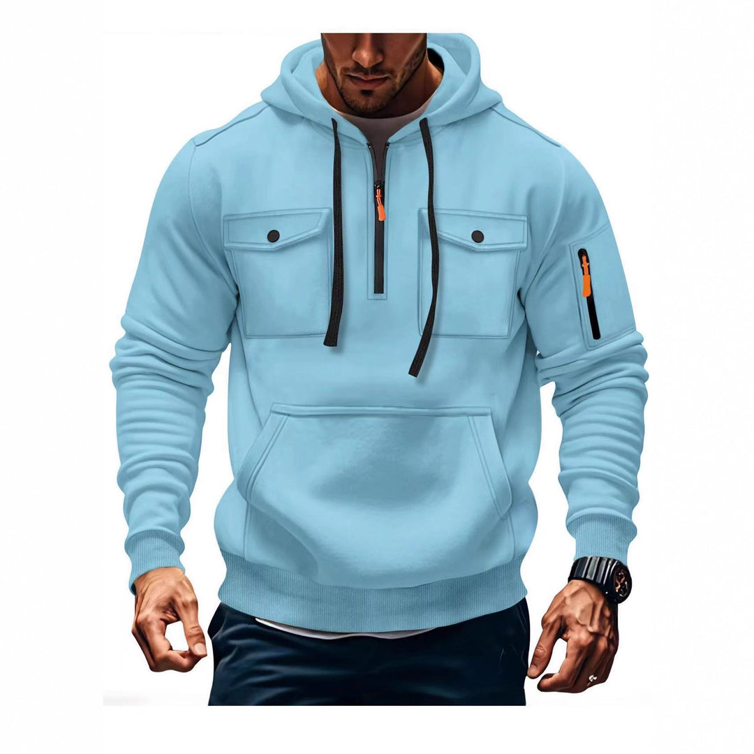 Herren Funktions Hoodie mit praktischen Taschen Aliams