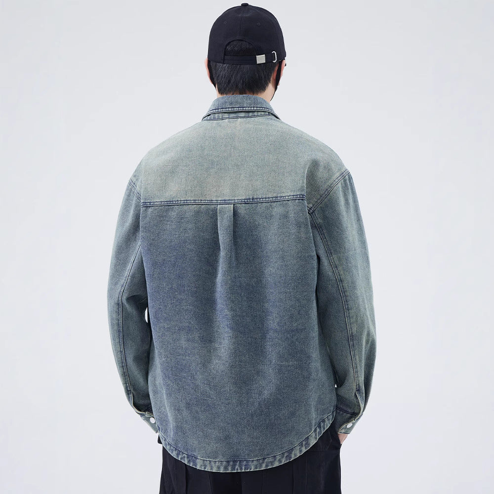 Herren Jeanshemd mit modernem Design und einzigartigen Schriftzügen Aliams