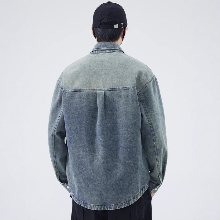 Herren Jeanshemd mit modernem Design und einzigartigen Schriftzügen Aliams