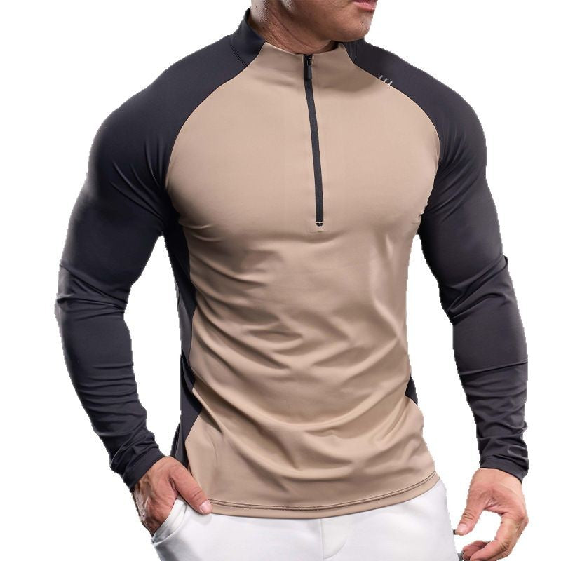 Herren Sportliches Langarmoberteil mit Reißverschluss Aliams