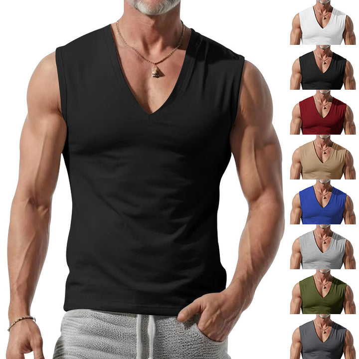Herren ärmelloses V-Neck Oberteil Aliams