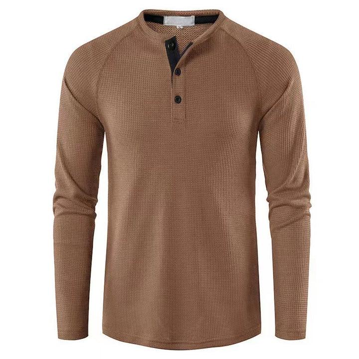 Herren elegantes Longsleeve mit Knopfleiste Aliams
