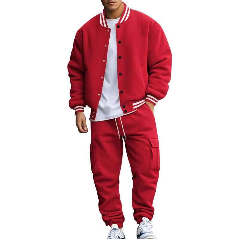 Herren bequemer und stilvoller Sweater und Jogginghose Set Aliams