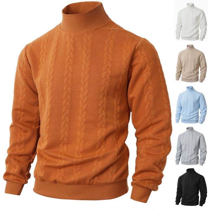 Herren Grobstrickpullover mit hohem Kragen Aliams