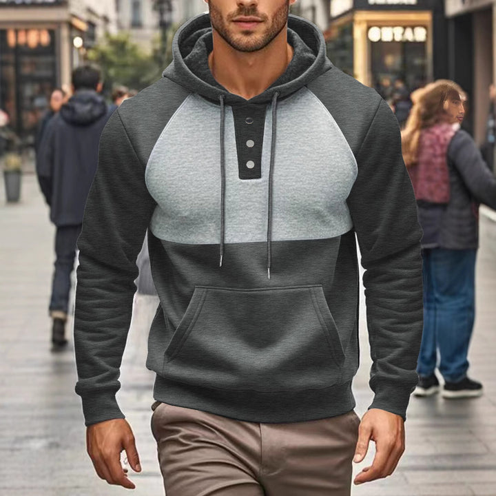 Herren Sportlicher Kapuzenpullover mit trendigem Zwei-Farben-Design Aliams