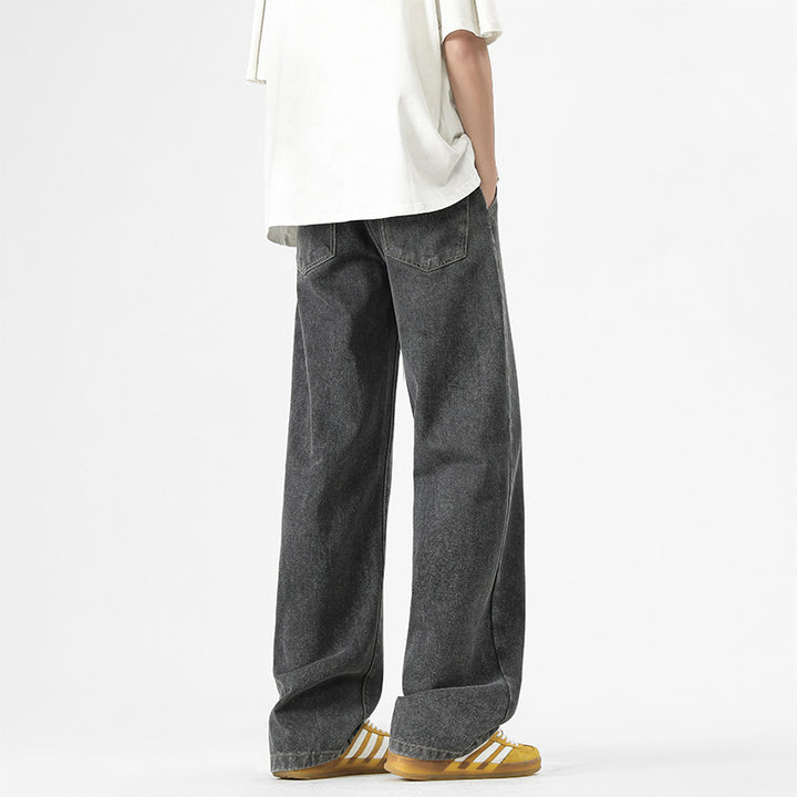 Herren weite Freizeithose mit elastischem Bund und Taschen Aliams