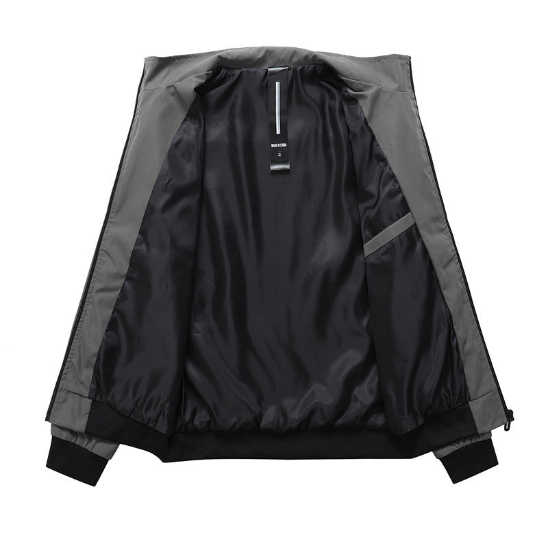 Herren sportive Übergangsjacke mit elastischen Bündchen und praktischen Reißverschlusstaschen Aliams