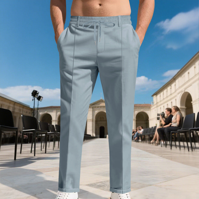 Herren elegante Slim-Fit Chinohose Aliams