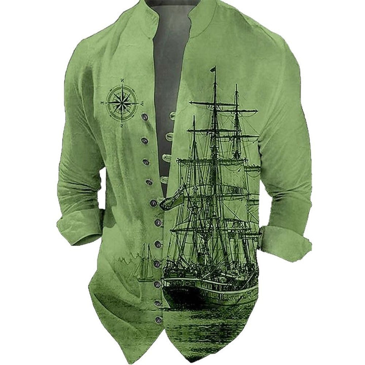 Herren Weste mit nostalgischem maritimem Schiffsdesign Aliams
