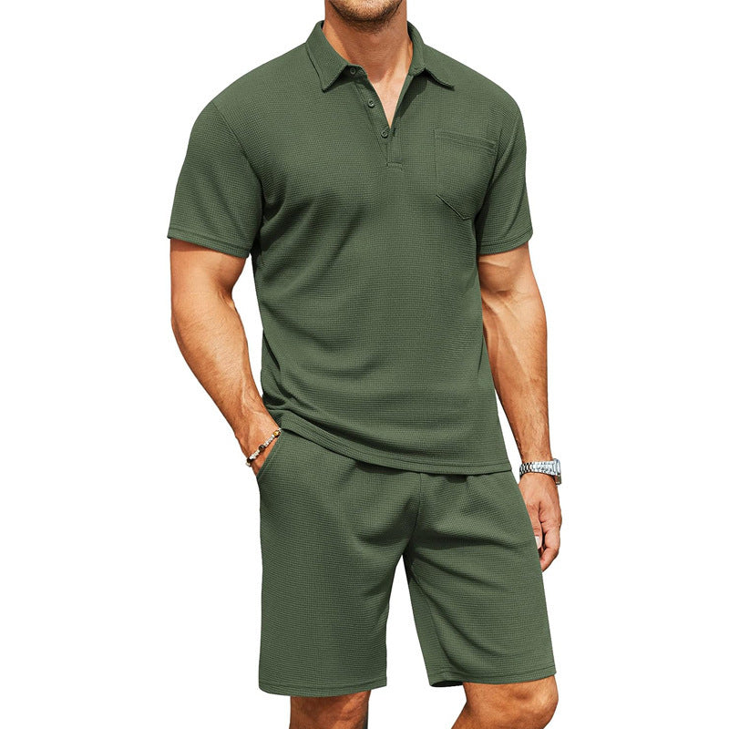 Herren Freizeitsatz mit Polohemd und Shorts Aliams